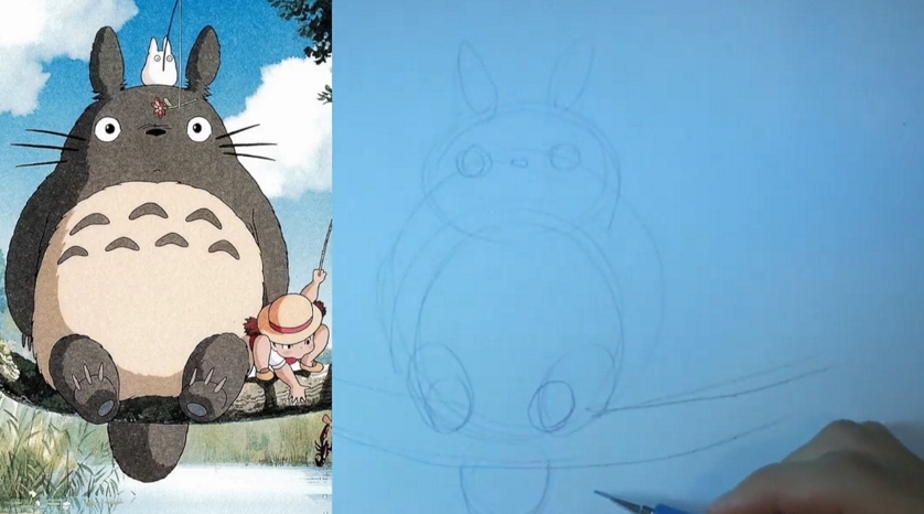 como-desenhar-bem-totoro-esboço