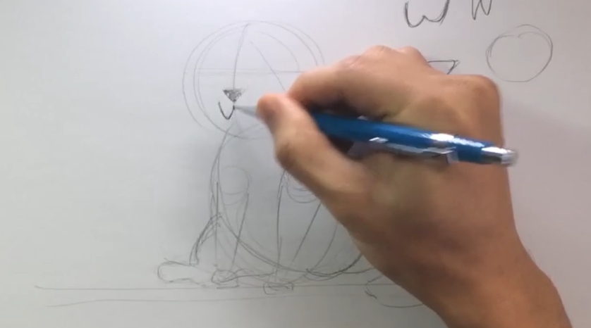 como fazer desenho de gato boca