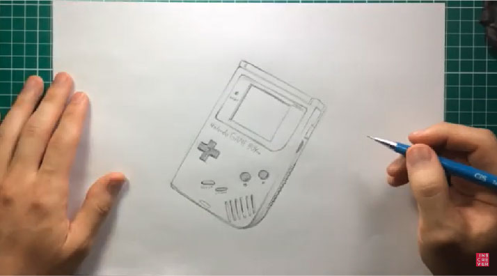 desenho de observação gameboy