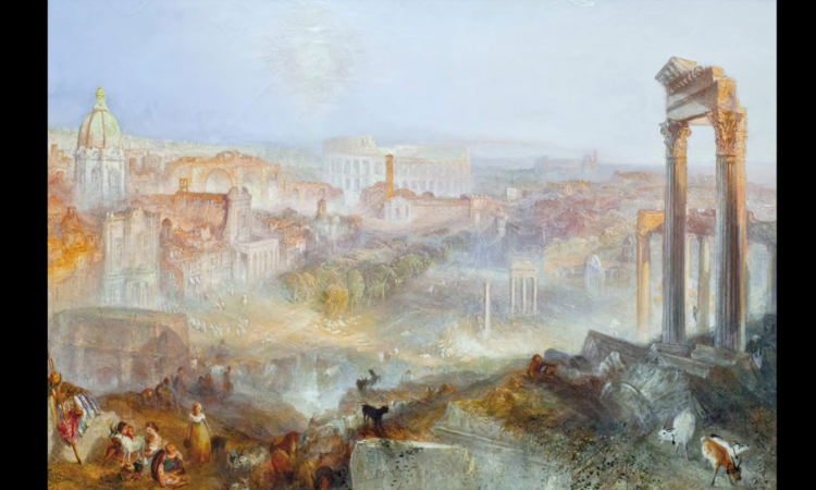 Obra de J. M. W. Turner, no século XVIII com perspectiva