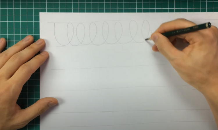 exercício de argola para melhorar o traço no desenho