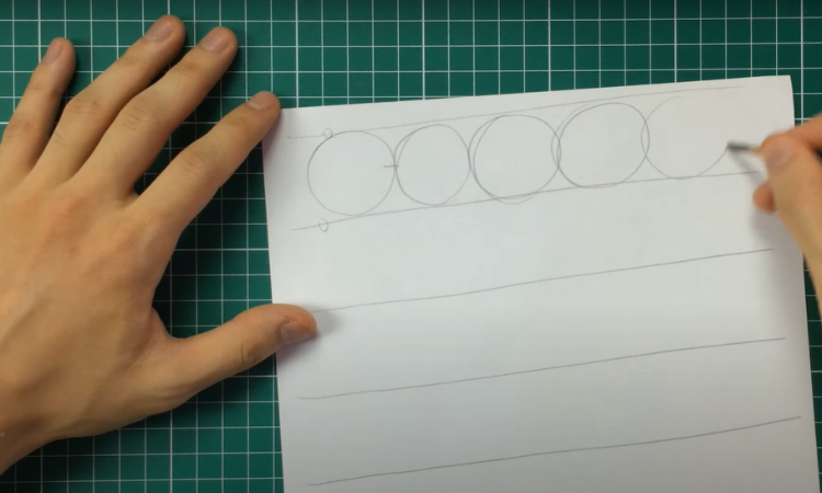 exercício de círculos para melhorar o traço no desenho